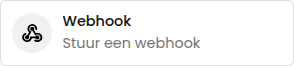 De webhook-actie in het actiemenu